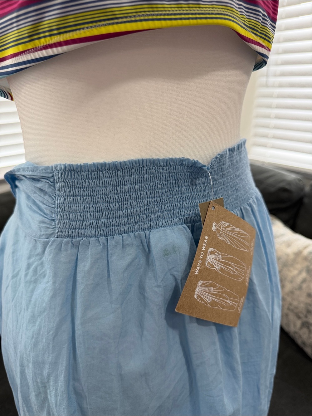 J. Crew Pale Blue Beach Sarong - Picture 8 of 16